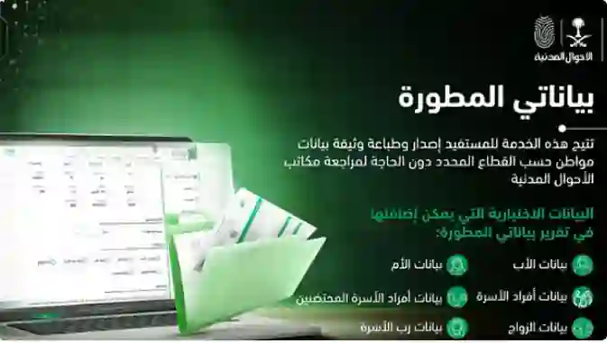 خدمة جديدة من الاحوال المدنية لحماية بيانات المواطنين والمقيمين 